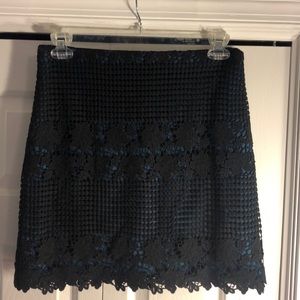 Black and blue pencil skirt
